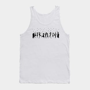 Jazz musicians playing their instruments and girls dancing Tank Top